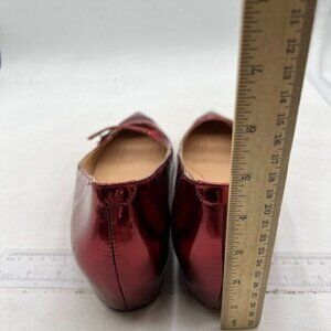 YDN Women Flats Hidden Low Heels Pumps Pointed Toe ,Comfort Straps Shoes Red